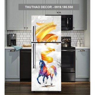 Decal dán tủ lạnh ĐỘC MÃ SẮC MÀU - Trang trí tủ lạnh - Trang trí nhà cửa