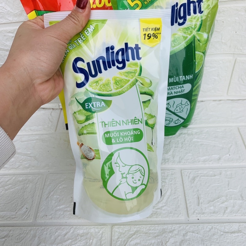 Nước Rửa Chén/BÁT Sunlight Túi 750g Chanh/Trà Xanh