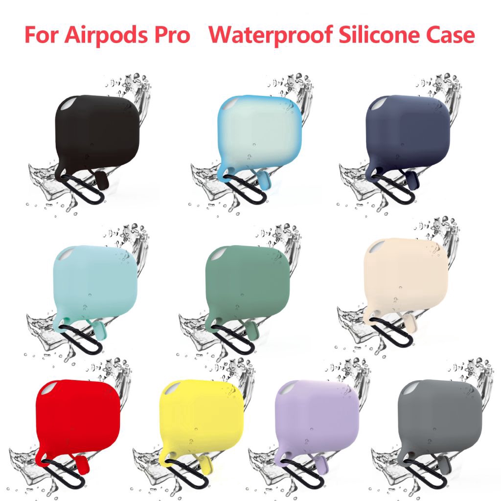 Vỏ bảo vệ Vỏ bảo vệ hộp sạc tai nghe Airpods Pro kết nối bluetooth không dây bằng silicone chống thấm nước và chống rơi