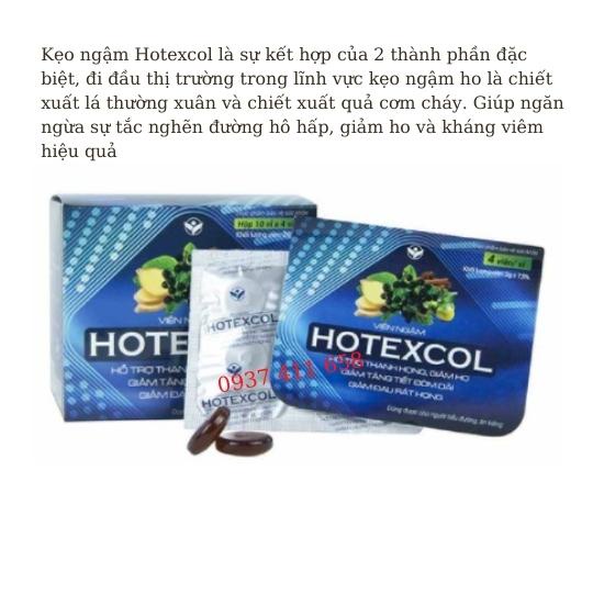 KẸO NGẬM GIẢM HO THANH HỌNG HOTEXCOL