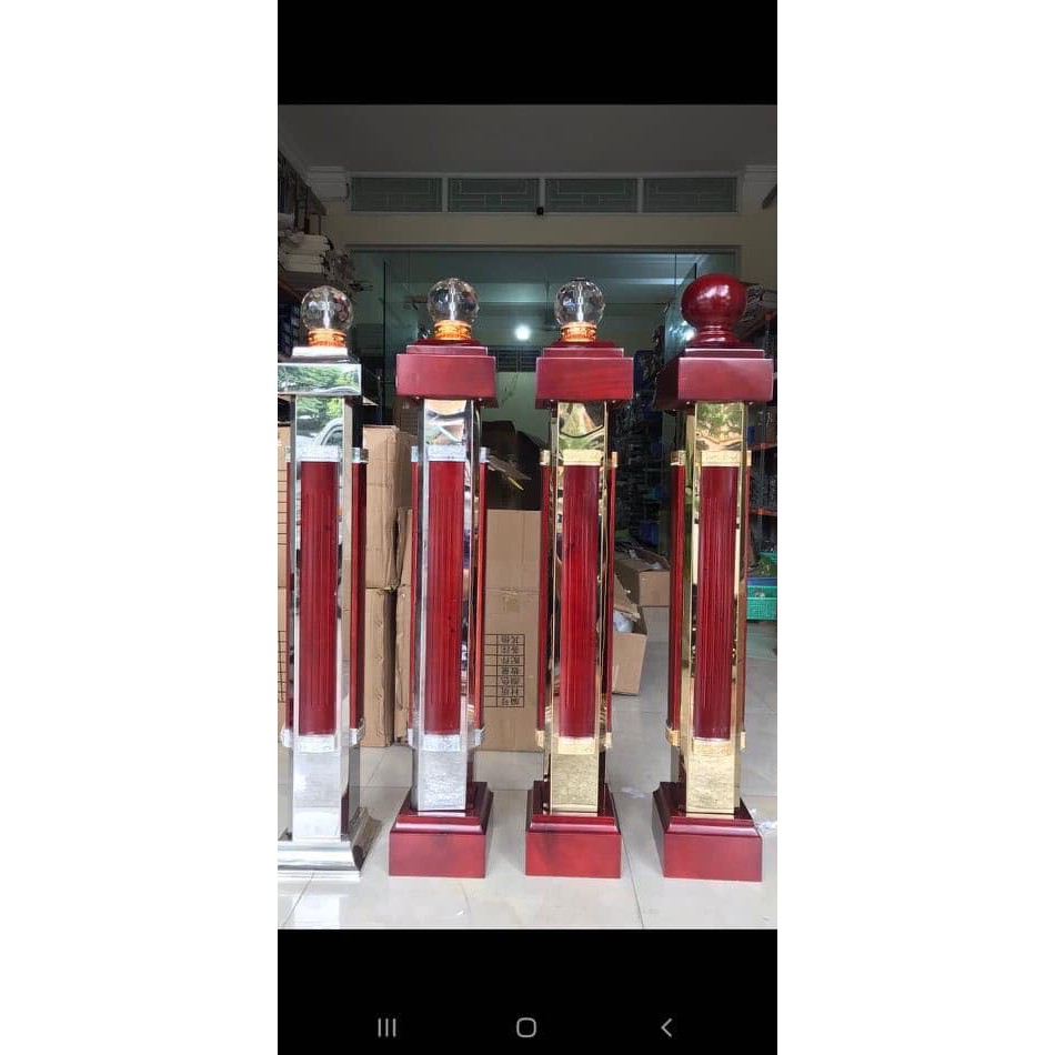 TRỤ CÁI INOX ⚡FreeShip⚡ TRỤ CẦU THANG ĐẦU THỦY TINH