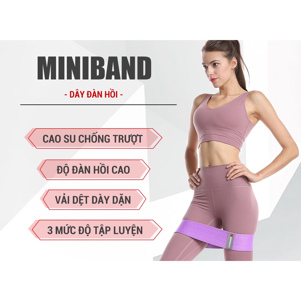 Dây tập gym, tập mông mini band(Set 3 dây) Hàng chính hãng, Có Sẵn số lượng lớn