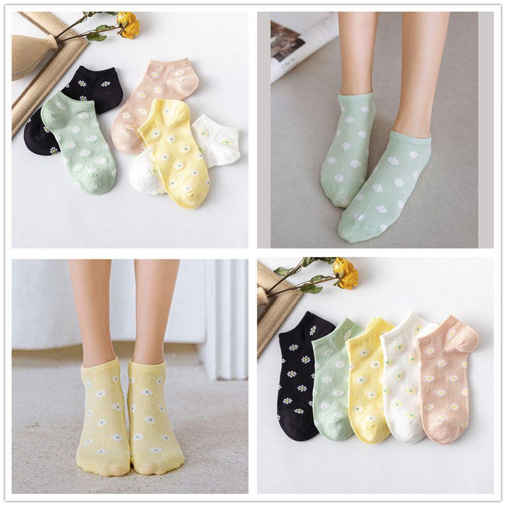 MAG Vớ Cổ Thấp Họa Tiết Hoa Cúc Dễ Thương Xinh Xắn
