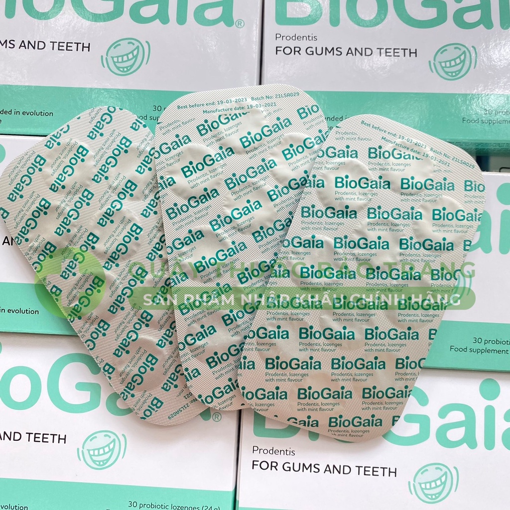 Viên ngậm men vi sinh nha khoa BioGaia ProDentis - Cân bằng khoang miệng, loại bỏ vi khuẩn, mảng bám