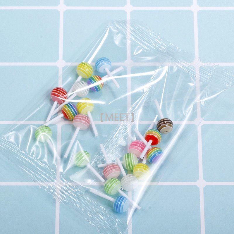 Gói 20 Vật Liệu Resin Hình Kẹo Mút Làm Trang Sức DIY