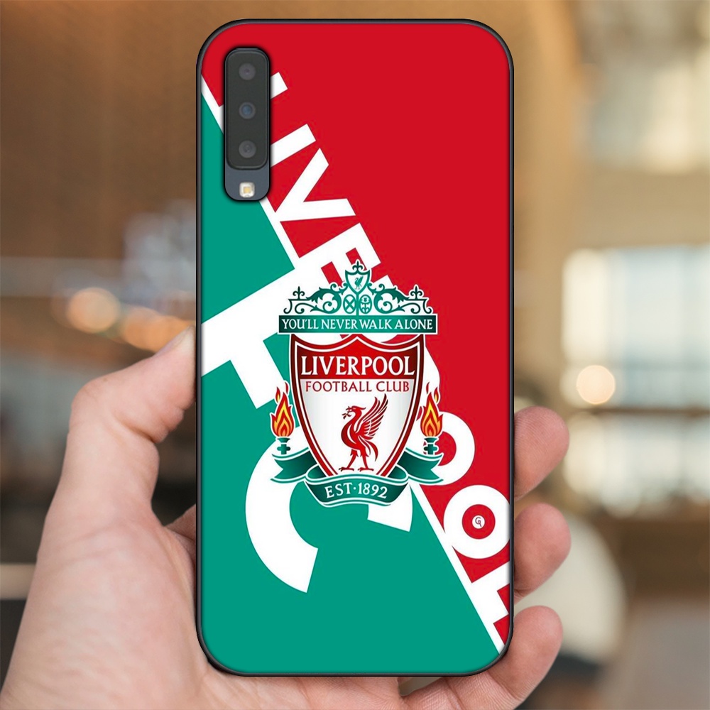 Ốp lưng Samsung A7 2018 viền đen in hình Liverpool FC