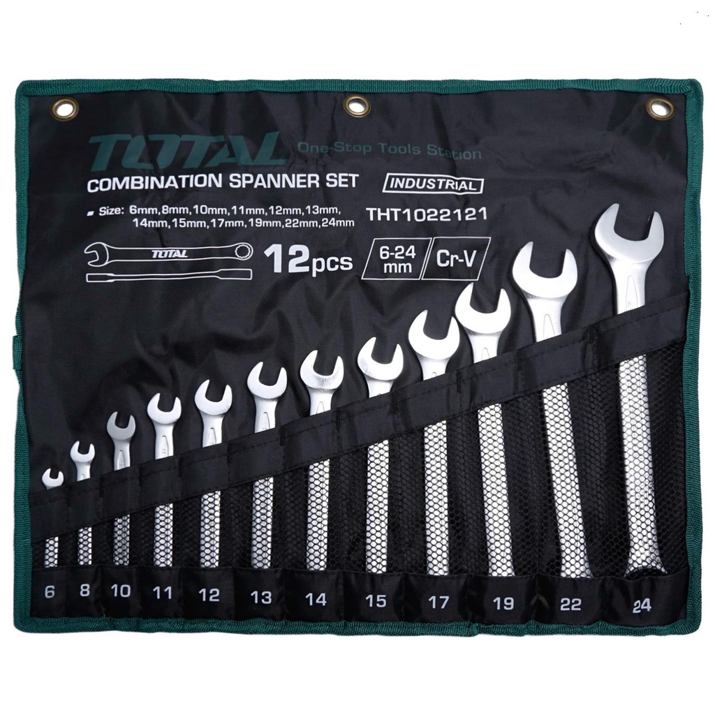 6-24mm Bộ cờ lê vòng miệng 12 chi tiết Total THT1022121