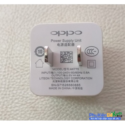 [Mã ELFLASH5 giảm 20K đơn 50K] Củ Sạc Oppo VOOC 5V- 4A Cho F9, F11, Reno R17