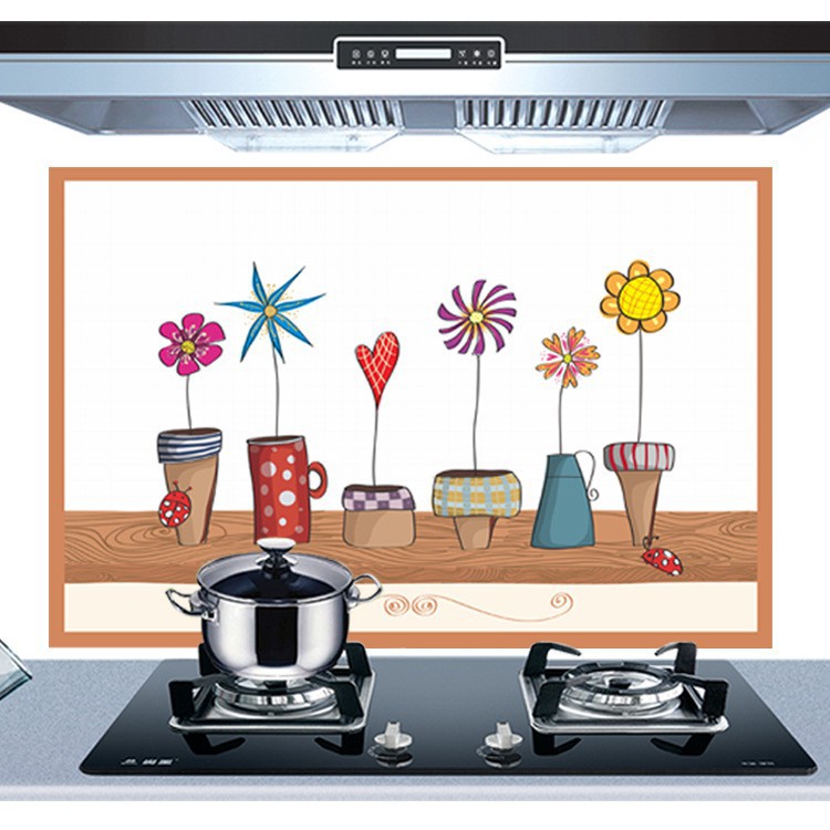 Giấy dán tường nhà bếp, miếng dán bếp chống bắn dầu mỡ, chịu nhiệt cao, giúp trang trí bếp thêm hiện đại | BigBuy360 - bigbuy360.vn