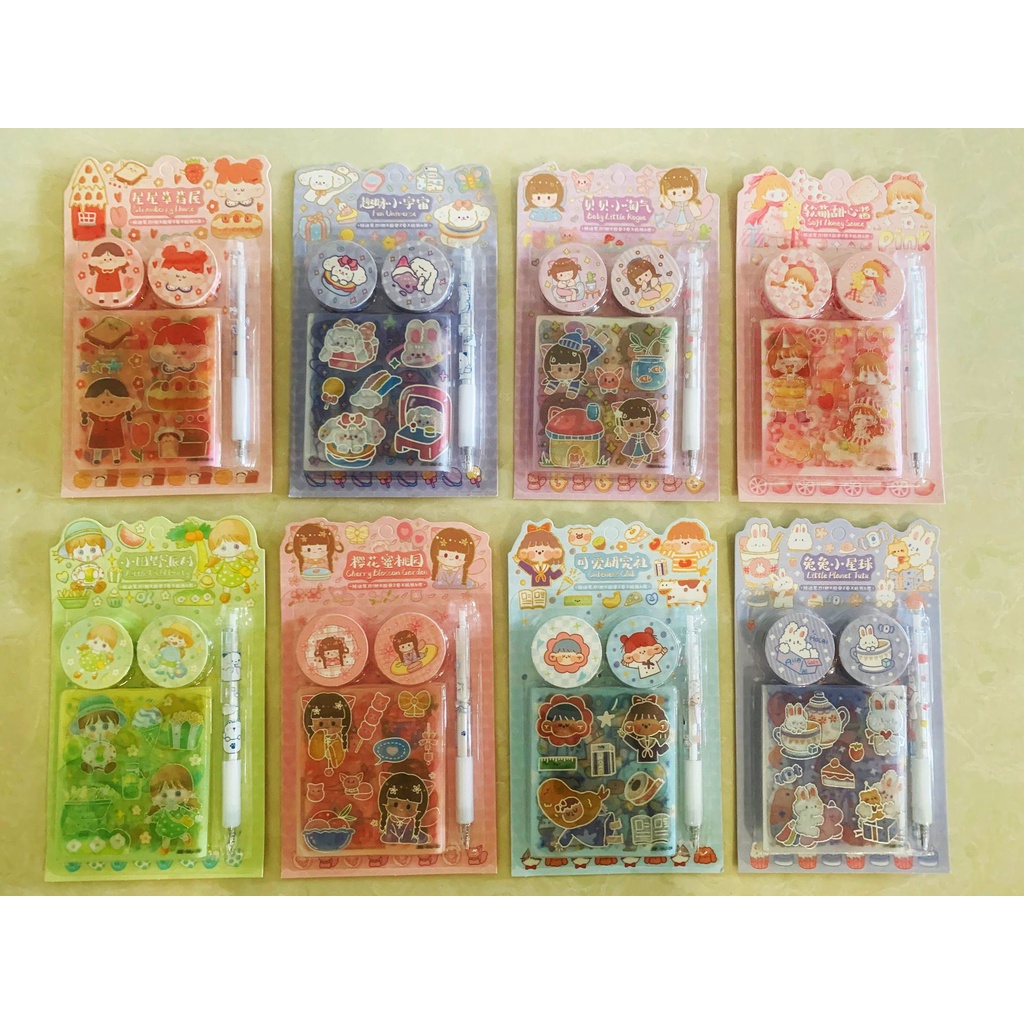 Bộ Sticker Dán Trang Trí Sáng Tạo Dễ Thương Cho Các Bé