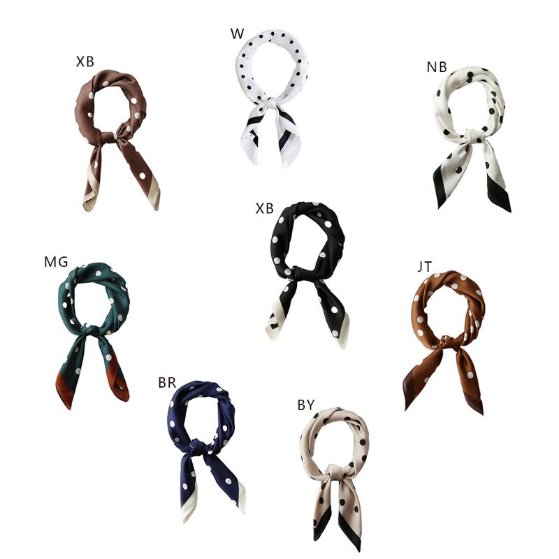 Khăn Choàng Cổ Hình Vuông 70x70cm Bằng Lụa Giả Màu Kẹo Ngọt Phong Cách Hàn Quốc Dành Cho Bạn Nữ