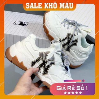 5FREESHIP + ẢNH THẬT 1.1) Giày MLB Hàn Quốc NY đen đế nâu