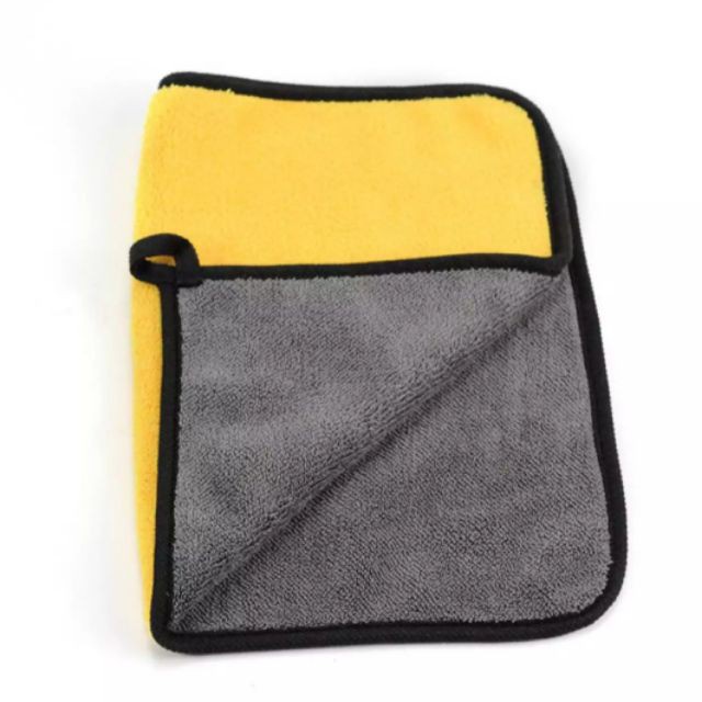 Vải Sợi Nhỏ Cao Cấp 3D, Dày, Mềm, Thấm Hút Nhanh (Màu Vàng-Đỏ) 30x30cm