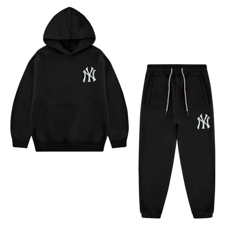 Bộ nỉ nam nữ thể thao N Y - L A thu đông siêu dày, bộ hoodie nam nữ MenZo cực ấm đủ size từ 45kg-75kg.