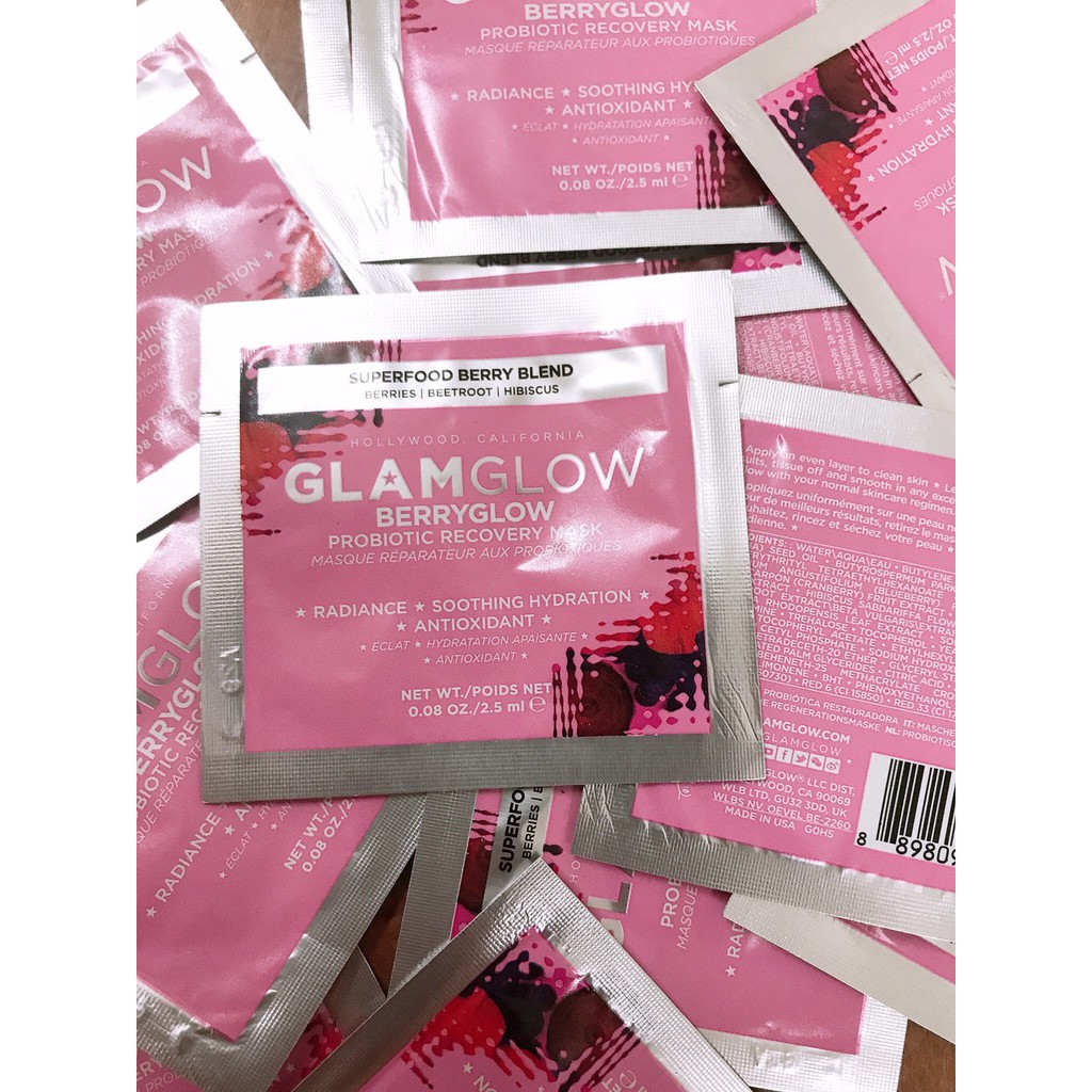 MẶT NẠ DƯỠNG TRẮNG SÁNG, PHỤC HỒI DA - GLAMGLOW 𝐁𝐞𝐫𝐫𝐲𝐆𝐥𝐨𝐰 𝐏𝐫𝐨𝐛𝐢𝐨𝐭𝐢𝐜 𝐑𝐞𝐜𝐨𝐯𝐞𝐫𝐲 𝐅𝐚𝐜𝐞 𝐌𝐚𝐬𝐤