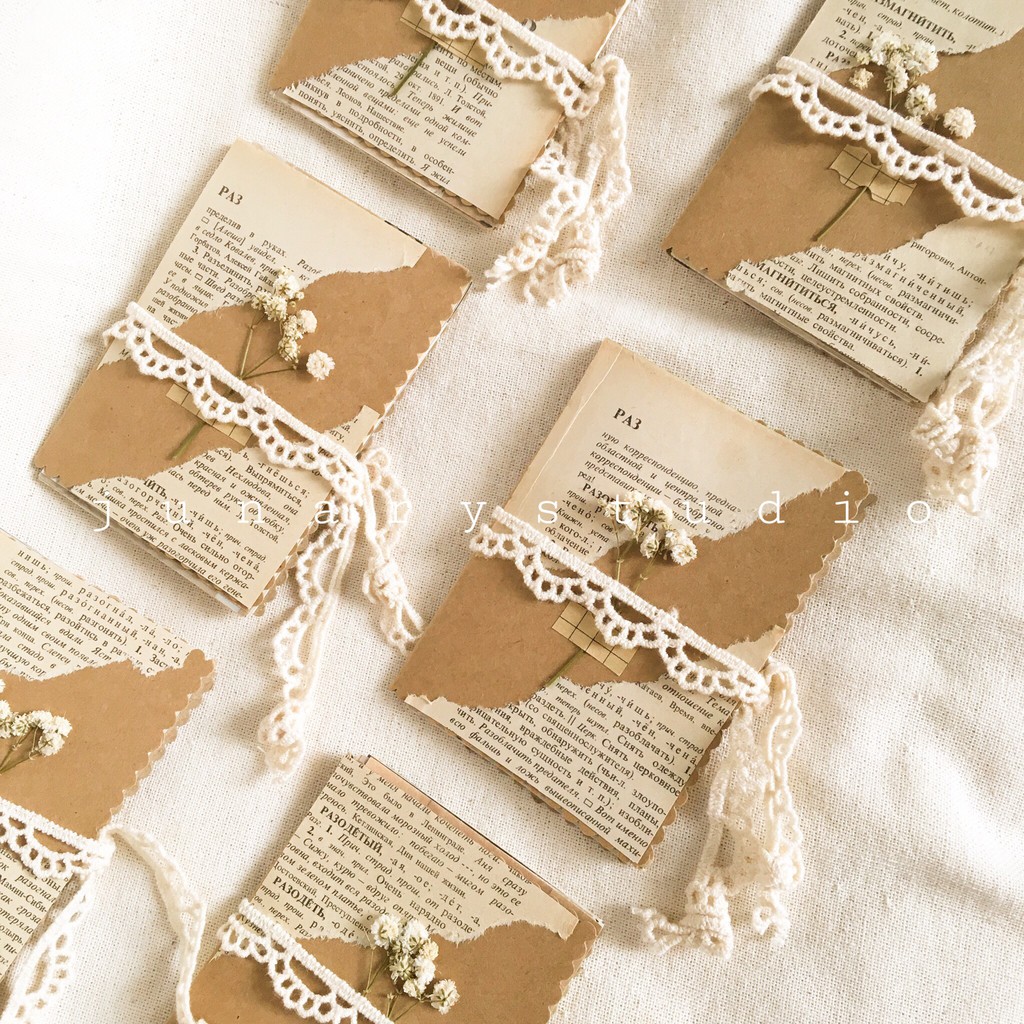 Junarystudio - Set giấy nền vintage nghệ thuật dùng trang trí journal, vintage paper