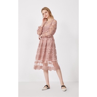 Đầm voan ren thêu nổi 2 lớp Vero moda hàng hiệu cao cấp