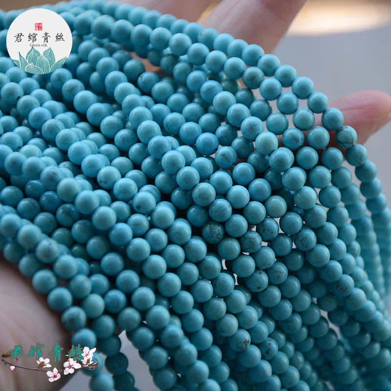 Chuỗi Hạt Ngọc Lam Tự Nhiên 4-12MM Dùng Làm Đồ Trang Sức Thủ Công