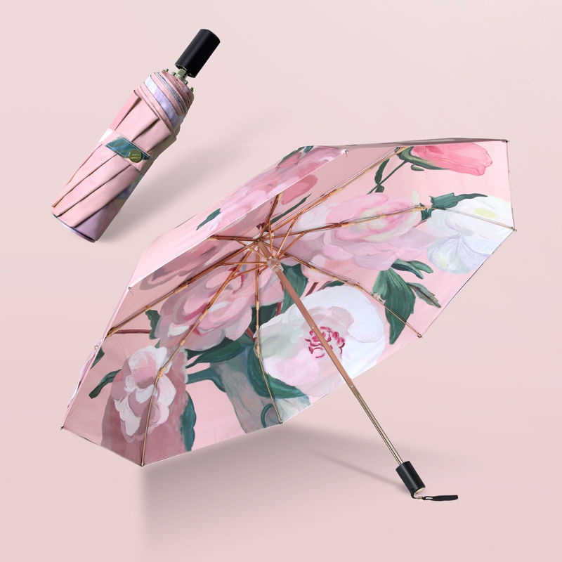 Dù Chống Nắng/Mưa Tia Cực Tím Cao Cấp 50% Thiết Kế Siêu Nhẹ Tiện Dụng