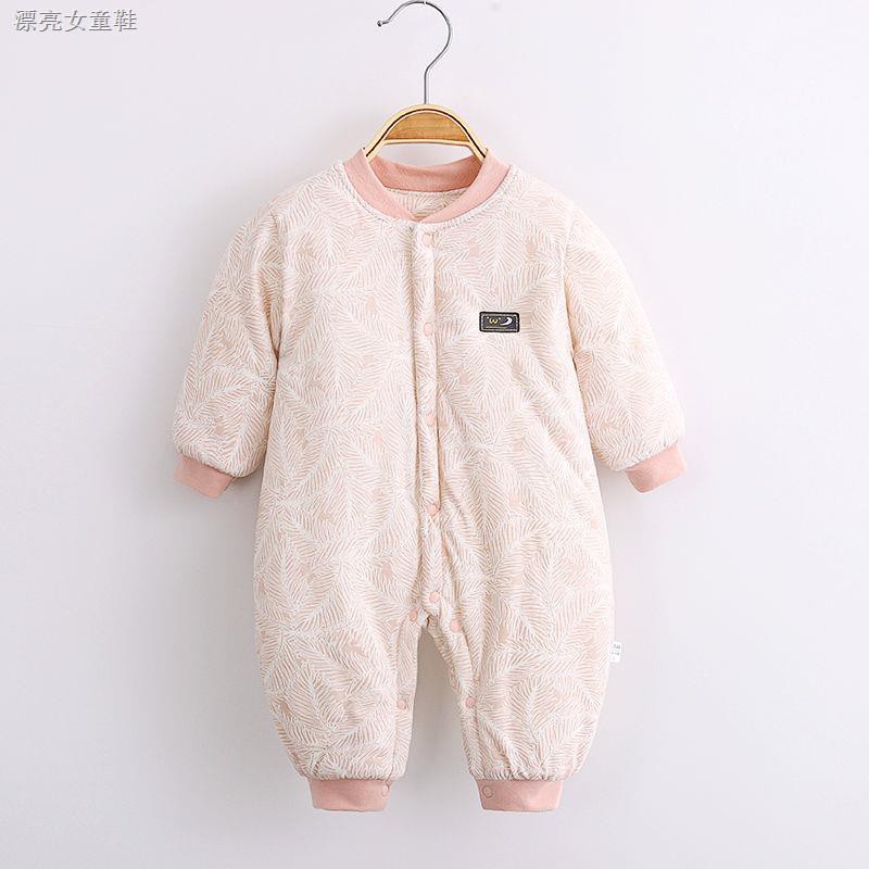 Dễ Thương Bộ Áo Liền Quần Chất Liệu Cotton Dày Dặn Thời Trang Mùa Đông Cho Bé