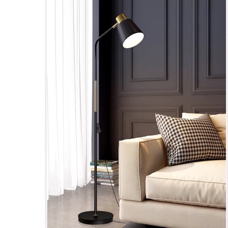 Đèn cây đứng trang trí phòng khách, phòng ngủ, đọc sách có thể điều chỉnh chụp đèn B152