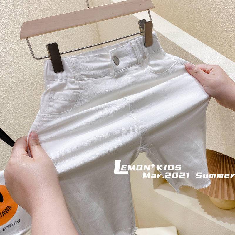 Hàng Mới Về Quần Jean Cotton Mỏng Dáng Rộng 5 Điểm Kiểu Hàn Quốc Thời Trang Mùa Hè Cho Bé