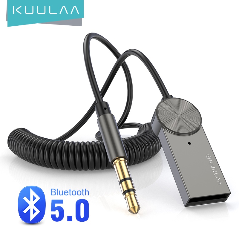Đầu Thu Phát AUX Kuulaa KL-YP05 Bluetooth 5.0 Kết Nối Điện Thoại Di Động Nghe Nhạc Tiện Lợi Cho Xe Hơi