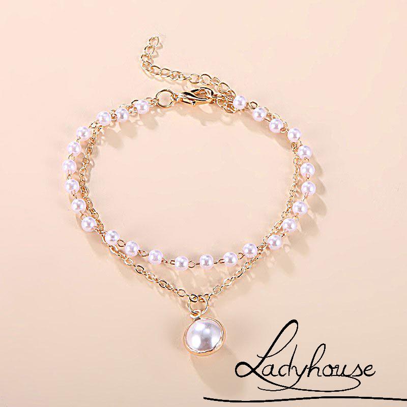 Vòng cổ Nhiều Lớp Đính Ngọc Trai Nhân Tạo Thời Trang Dành Cho Nữ