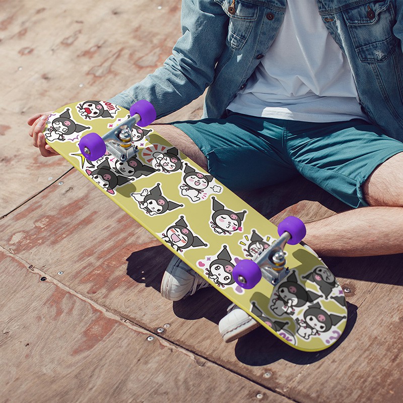 Set 50 miếng hình dán nhân vật hoạt hình Kuromi chống thấm nước đáng yêu