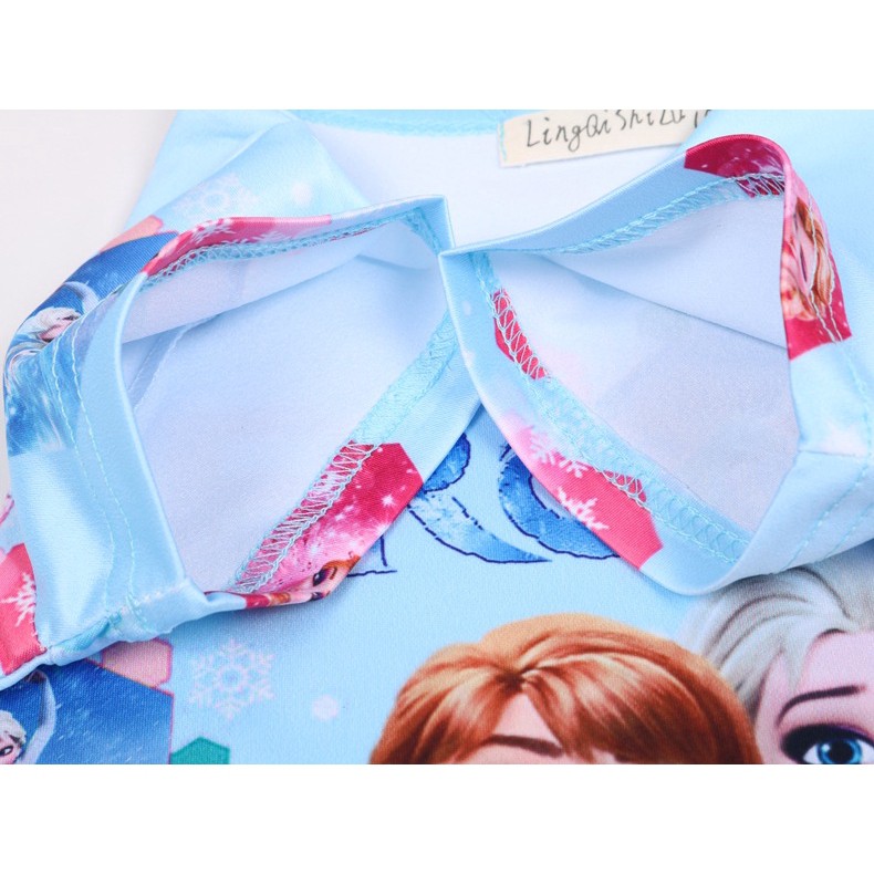 Đầm Công Chúa Elsa Anna Hoạt Hình Frozen Cho Bé Gái