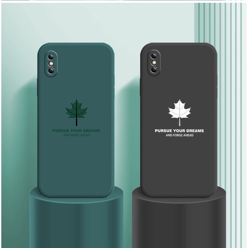 Ốp Điện Thoại Silicon Dẻo In Hình Lá Phong Phong Cách Châu Âu Cho Iphone 6 6s 7 8 Plus Se2020 X Xs Max Xr