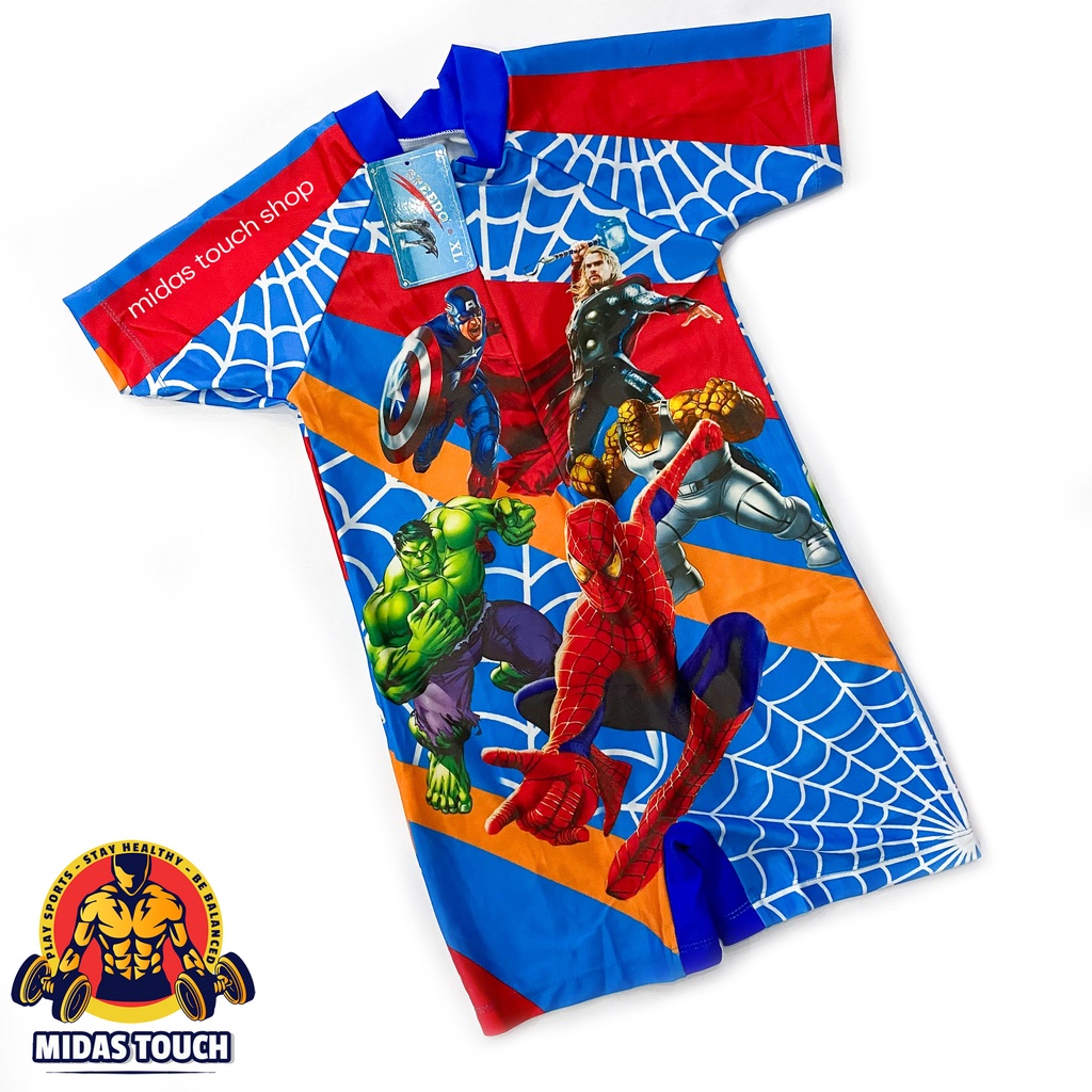 Bộ Đồ Bơi Liền Thân MARVEL Cho Bé Trai Form Đẹp Chất Liệu Vải Polyester Co Giãn Tốt Dễ Chịu Nhiều Mẫu Mã Đẹp Mắt Lẻ Size