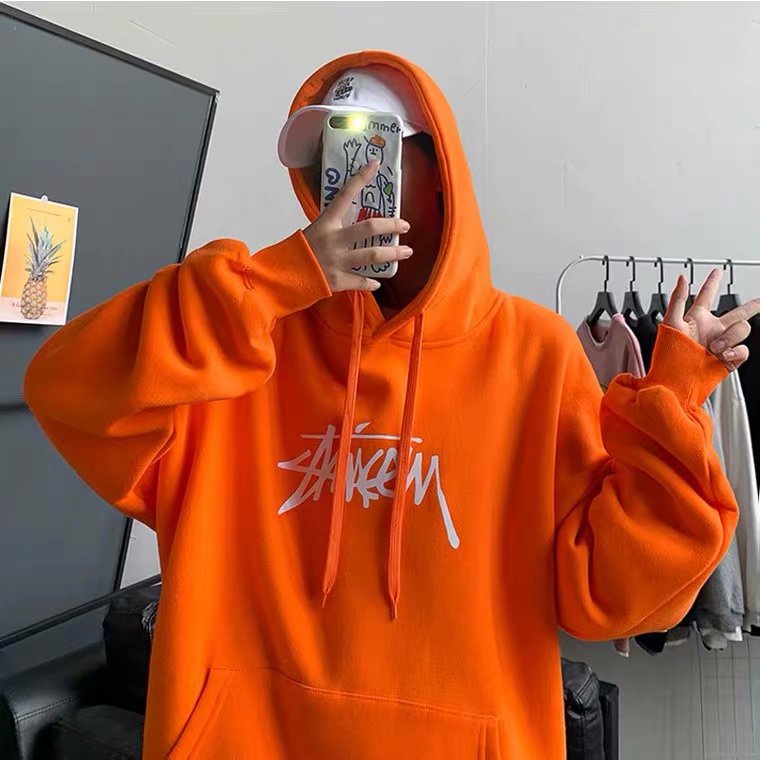 Áo hoodie dáng rộng mẫu graffiti phong cách hip hop Hàn Quốc thời trang mùa đông cho nam cỡ M-5XL 6 màu tùy chọn