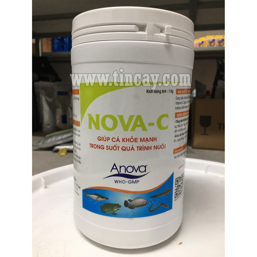 Vitamin C cho cá, NOVA C cho cá giúp cá khỏe mạnh - ANOVA (Hộp 1kg)