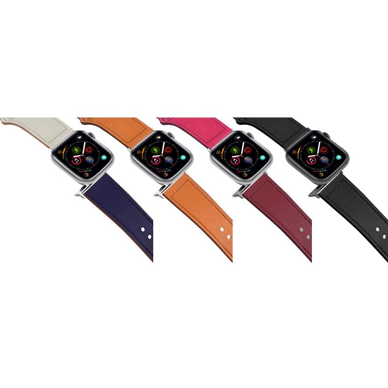 Dây đeo bằng da thật cho Apple Watch Series 1 2 3 4 5 6 SE 38mm 40mm 42mm 44mm Series 7 41mm 45mm