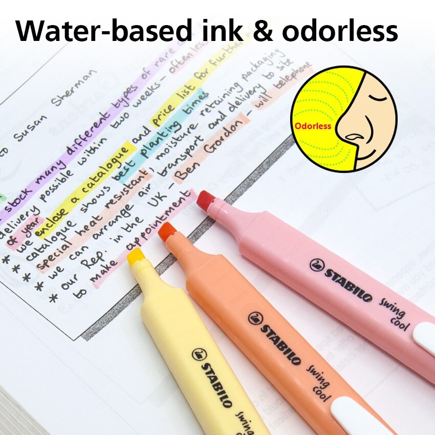 Bộ 6 bút đánh dấu highlight Stabilo pastel