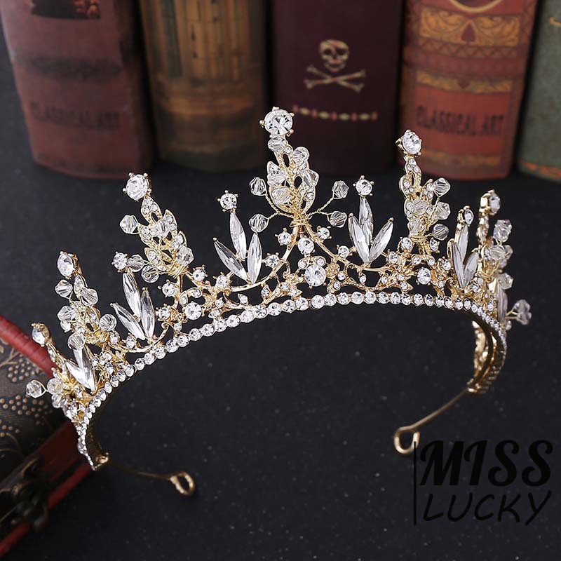 Cài Tóc Hình Vương Miện Đính Đá Sang Trọng Cho Nữ