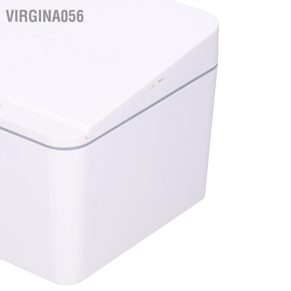 Virgina056 Thùng rác mini có nắp cảm biến tự động để bàn thể gập lại