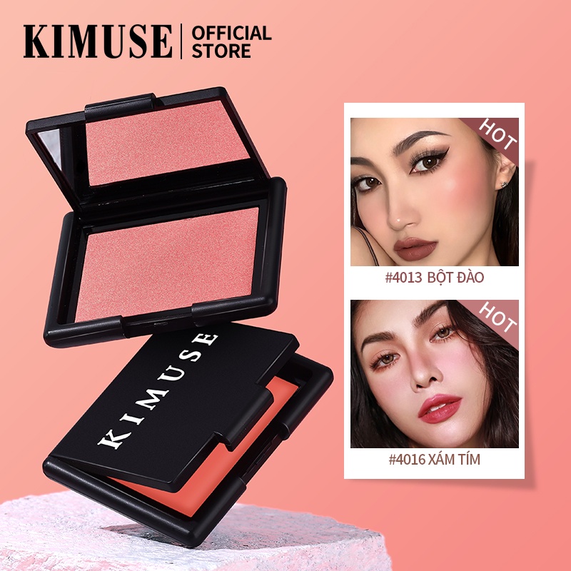Phấn má hồng Kimuse màu sắc tự nhiên chống nước lâu trôi 5g