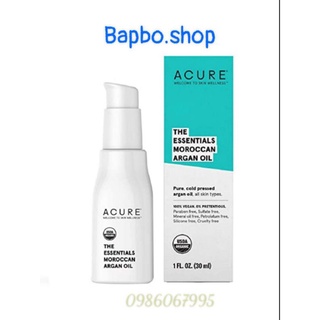 Dầu Argan hữu cơ Acure Moroccan Argan oil 30ml