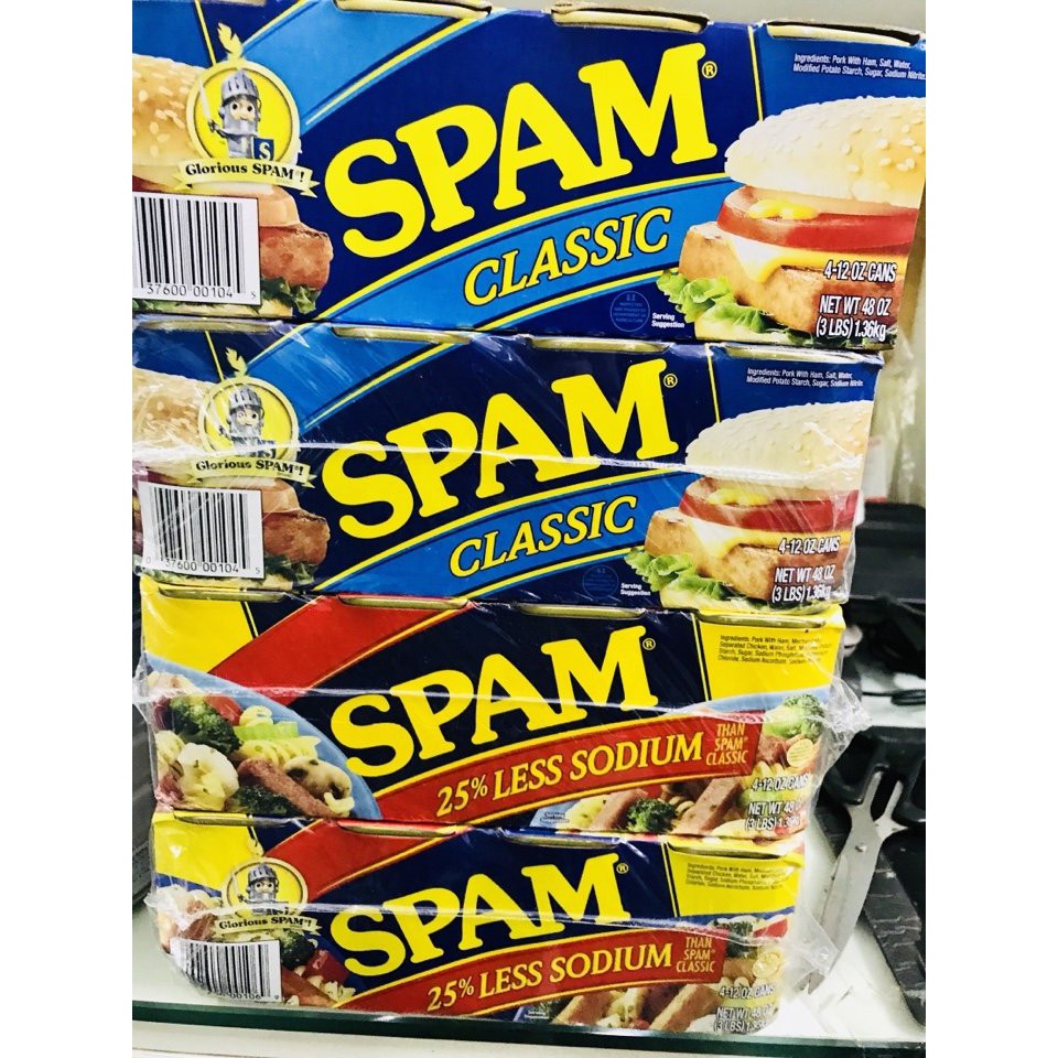 Thịt hộp SPAM ít mặn của Mỹ 340g (Date 2/2023) | BigBuy360 - bigbuy360.vn