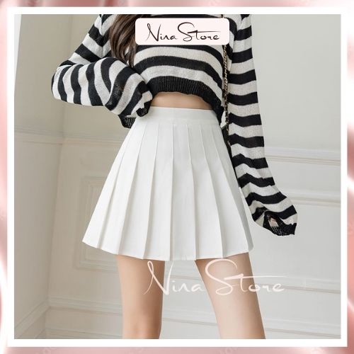 Chân Váy Xếp Ly NinaStore Dáng Xoè Chữ A Cạp Cao Phong Cách Tennis 03 Màu Basic Dễ Dàng Phối Đồ | BigBuy360 - bigbuy360.vn