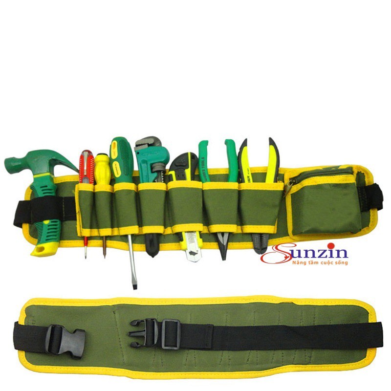 Thắt lưng kiêm túi đựng đồ 9 ngăn dành cho thợ điện, thợ mộc...(màu xanh)