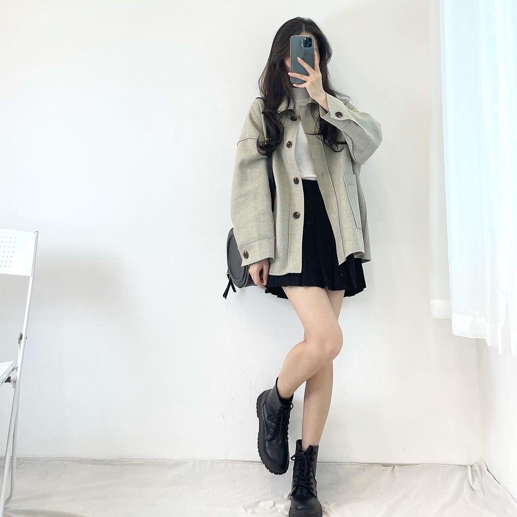(FREESHIP) áo khoác dạ ép hàng quảng châu miho.house