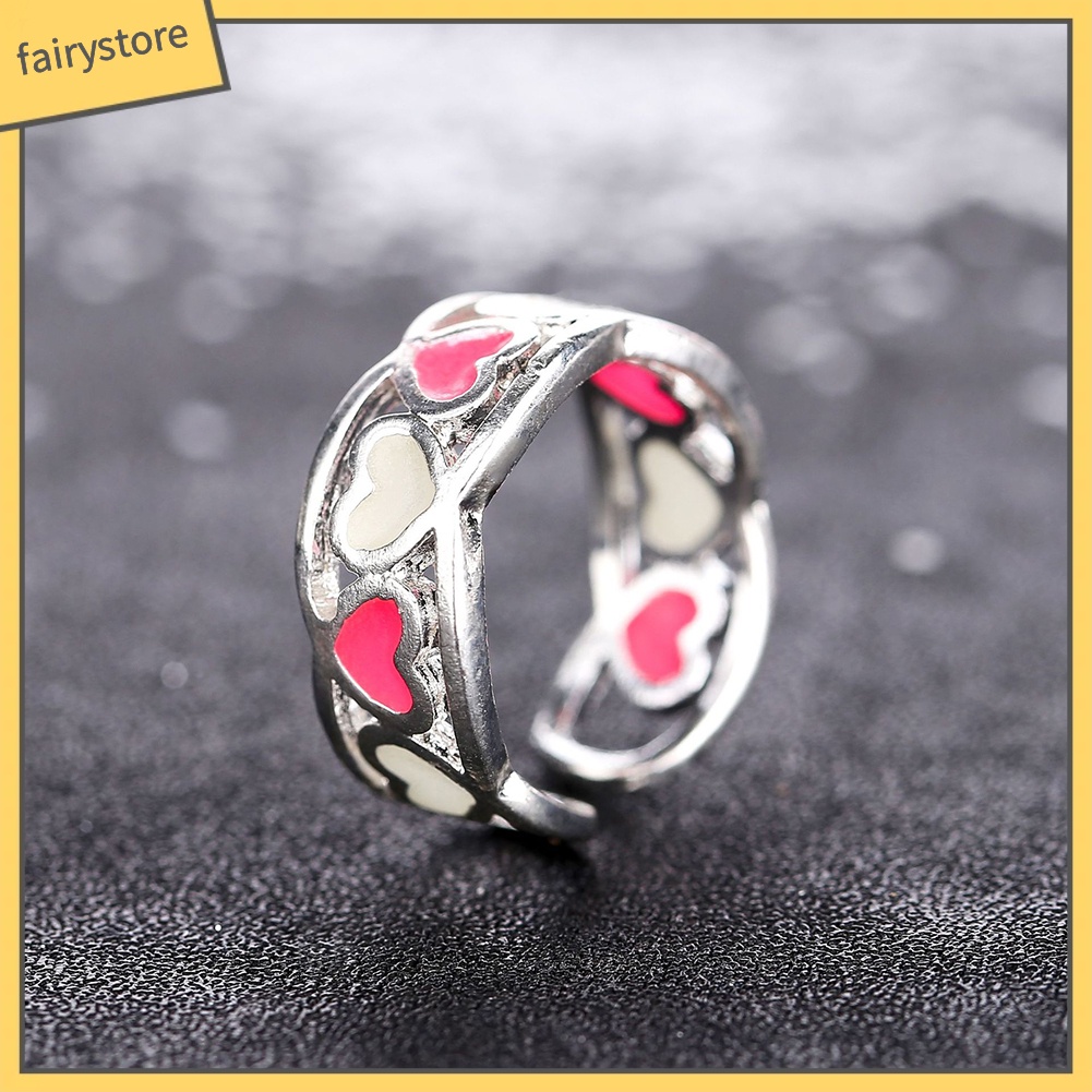 Nhẫn hình trái tim phát sáng cho nữ