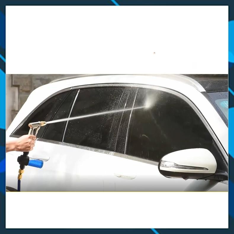 🚿❤️FREESHIP Bộ dây vòi xịt nước rửa xe, tưới cây ✔, tăng áp 3 lần, loại 3m, 5m 206236Bđầu đồng, đai, nối vòi, d.vàng