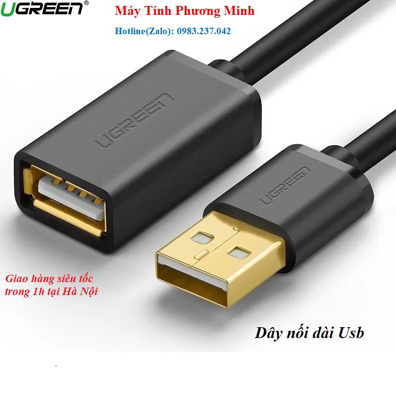 Dây nối dài USB 1.5m cao cấp UGREEN 10315- bảo hành chính hãng