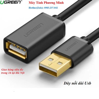 Dây nối dài USB 2.0 (1 đầu đực, 1 đầu cái) dài 2m UGREEN US103 10316 - Bảo hành Chính Hãng
