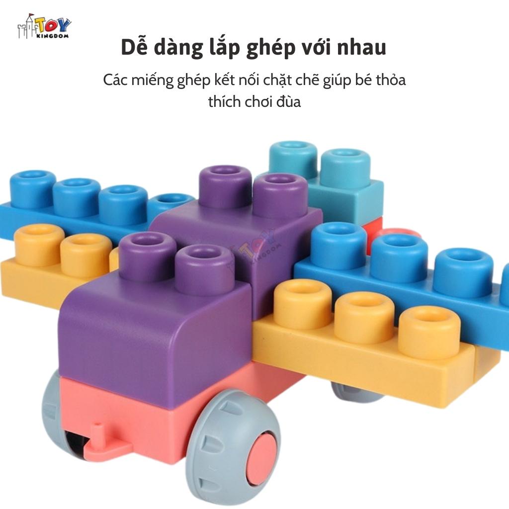 Đồ Chơi Xếp Hình Thông Minh Ahihi - Chất Liệu Nhựa Dẻo An Toàn - Miếng Ghép To - Có Hộp Đựng