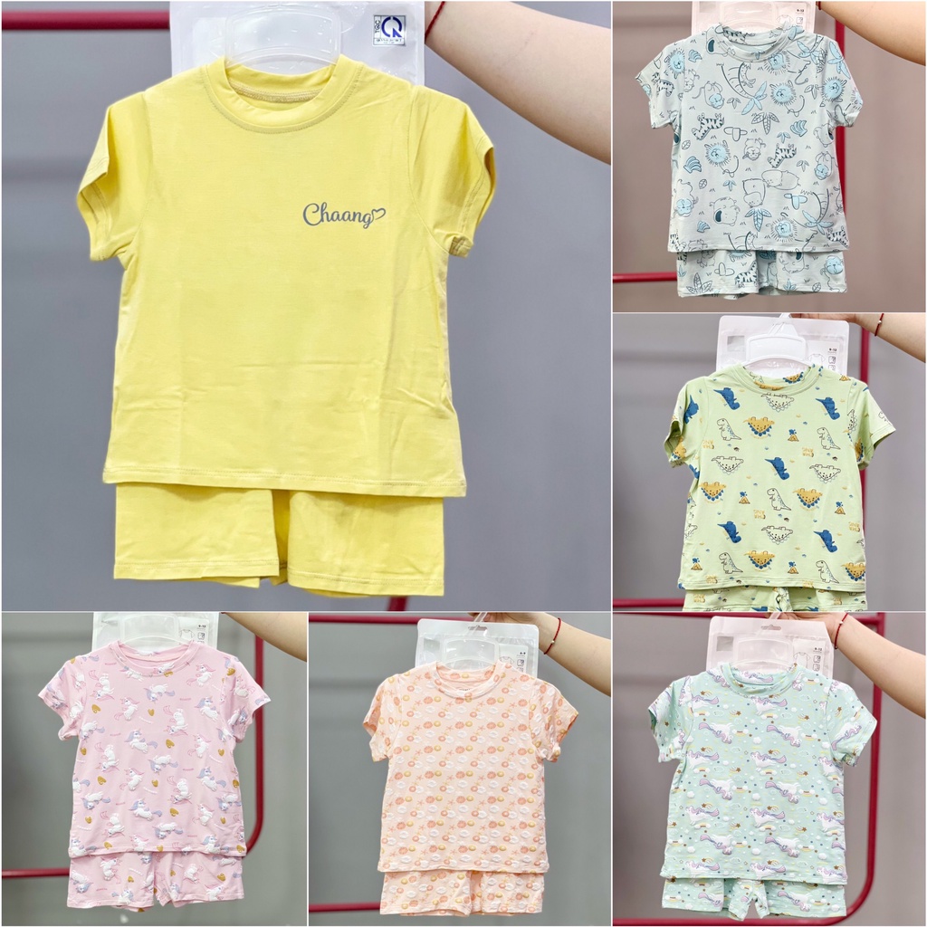 Bộ cộc tay trẻ em cotton mềm mại họa tiết Chaang